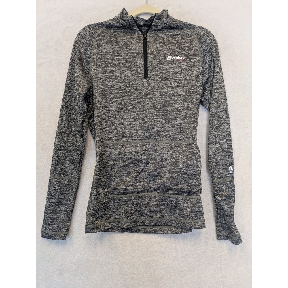 Venture Heat Nomad 20 Women's XS Charcoal‎ Gray 1/4 Zip Base Layer Heated Shirt